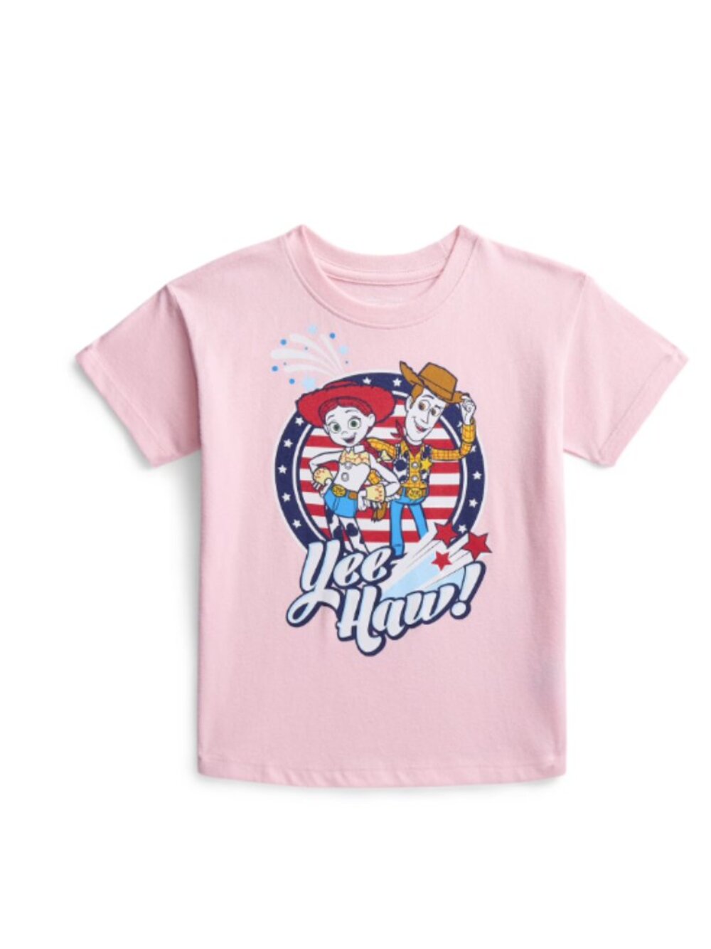 Toy Story Toddler Graphic Patriotic Americana T-Shirt Pink Frost